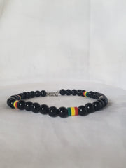 Handmade necklace-Reggae Necklace-Rasta Beaded Necklace-Rastafarian Necklace-Red Yellow Green Necklace-african necklace-