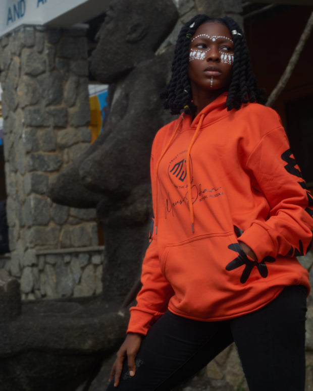 Nigeria unisex Adinkra Symbol Hoodie unisex Symbol with meaning (Wisdom)