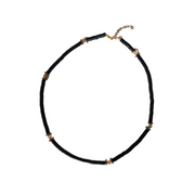 Premium Black Leather Cord Choker Necklace Double Necklace for Women Men