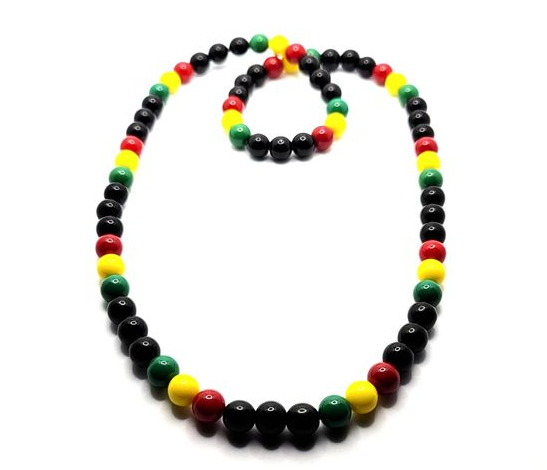 Handmade necklace-Reggae Necklace-Rasta Beaded Necklace-Rastafarian Necklace-Red Yellow Green Necklace-african necklace-